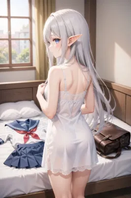 エルフ(お世話になってる家での光景)