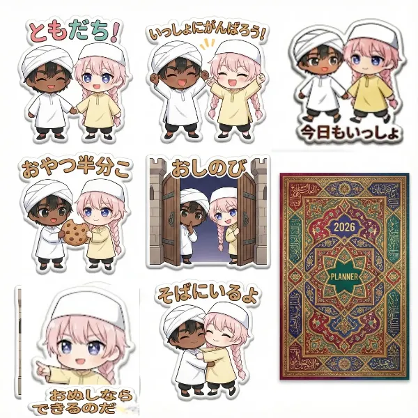 手帳と友情シール