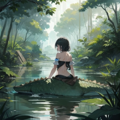 私はアマゾンを探検中、謎の少女を見かけてしまった。