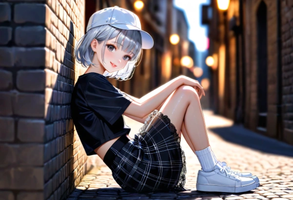 モノクロ・ソックス・コーデ