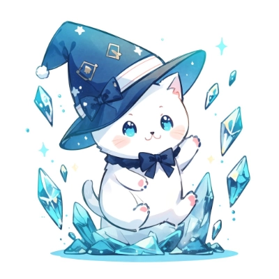 氷魔法ニャ！