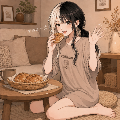 おはよ〜☀️（くるみちゃん）