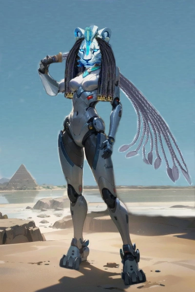 銀色のライオンの女神テフヌト（人型ver.）