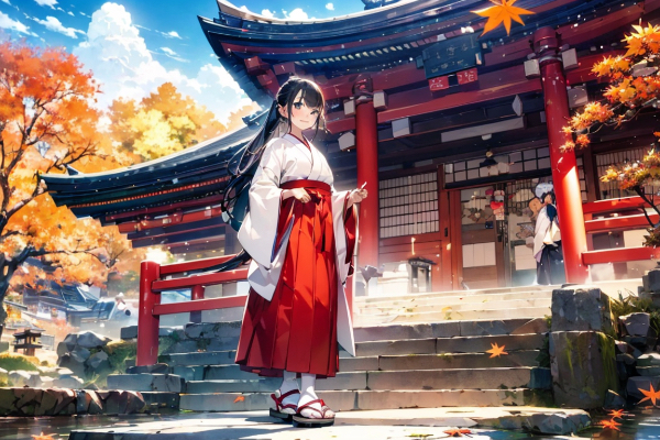 紅葉とお寺と少女其之三