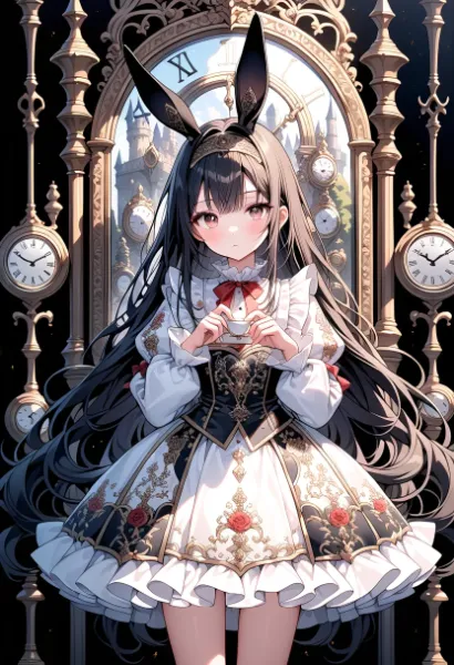 時計の城に佇む