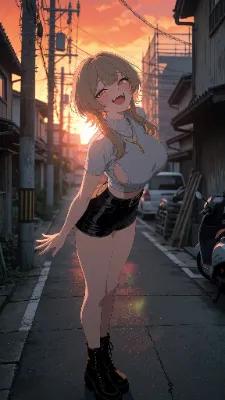 夕焼けと君