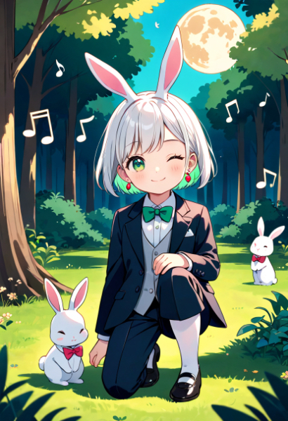 music festival on moonlit night