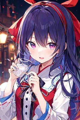 青髪の女