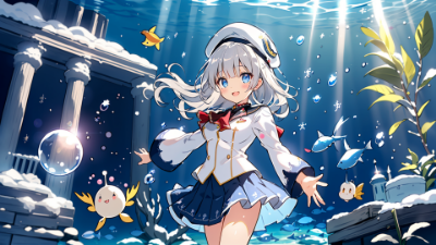 涼みに来たよ！