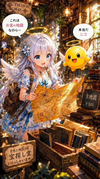天使のルルエルと二コの伝説のお宝さがしなのら～