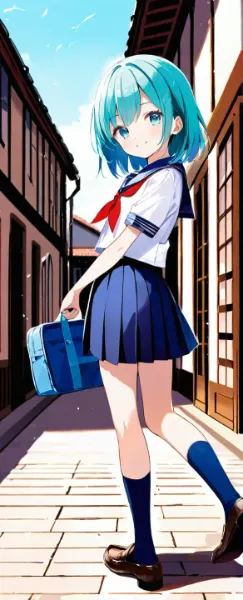 常磐アクア（お題：セーラー服#2）