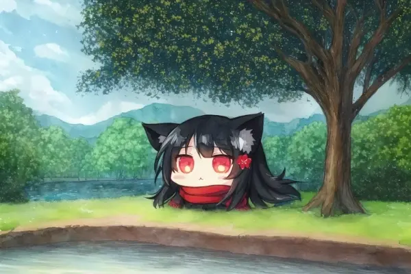 28 木漏れ日と川