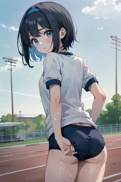 こっそり裾（食い込み）直ししてるところを異性に見られた系女子