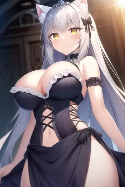 猫耳ヘソ出しのお姫様です。