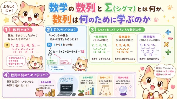 数学の数列を猫ちゃんが解説する！