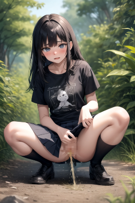森で我慢できなくなり