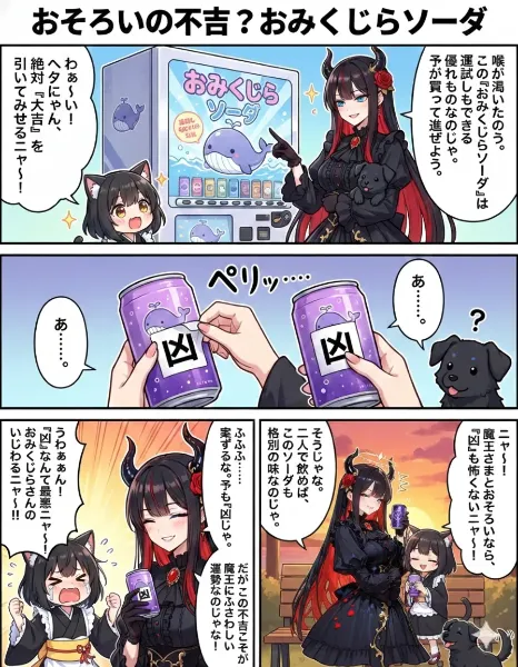 おそろいの不吉？おみくじらソーダ