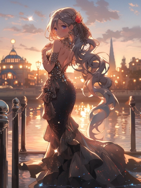 夕暮れの美女　〜mermaid dress〜