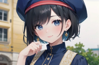 ベレー帽の女性