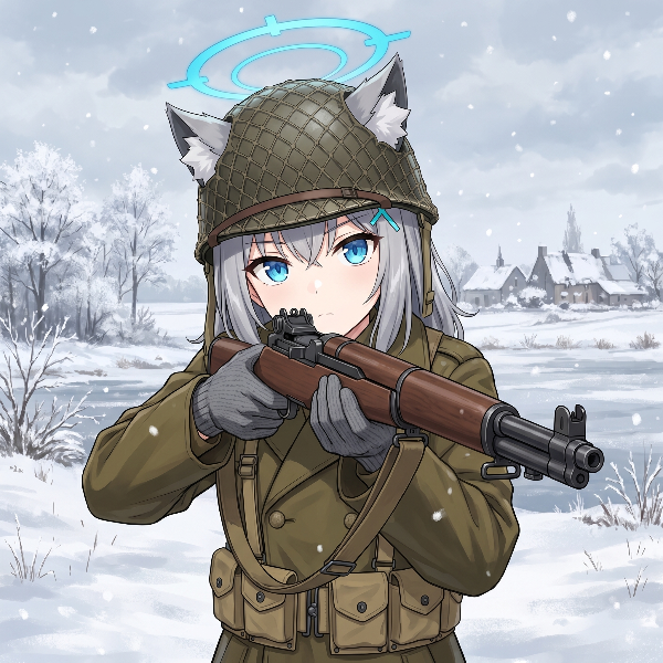 米軍の軍服を着るシロコ(グライフ作戦)