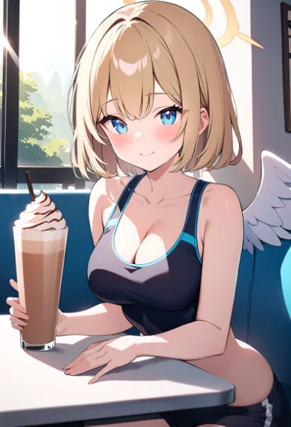 オシャレな喫茶店とギャル天使さん