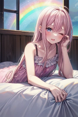 ピンク髪かわいい