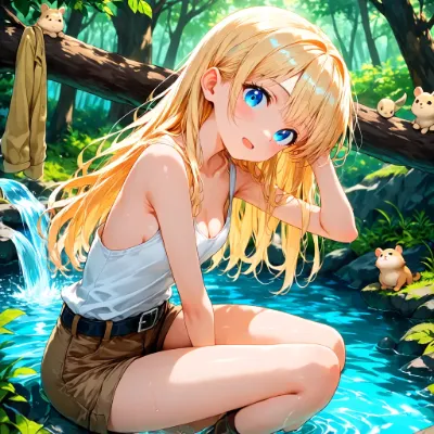 狩人少女休憩中
