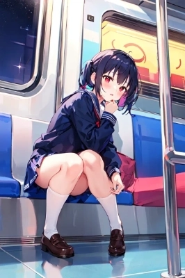 on the train