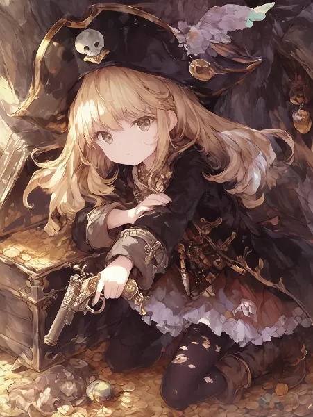 小さな海賊と洞窟の秘宝。