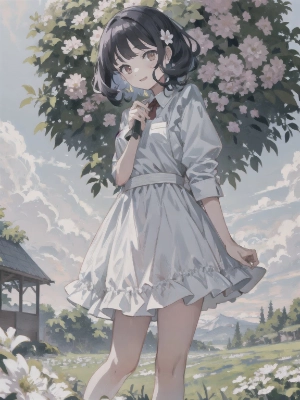 エプロンの少女