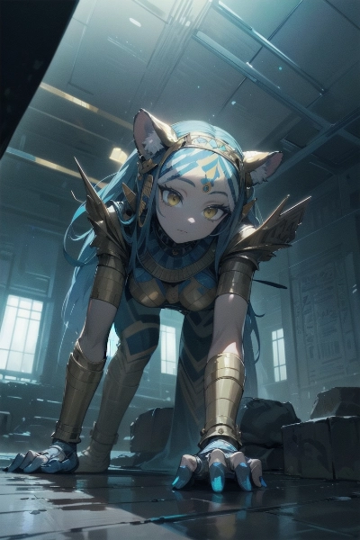 ほんとは牝ライオンなんだけど、お題にちなみ「牝虎」にしてみたらこんな娘が！