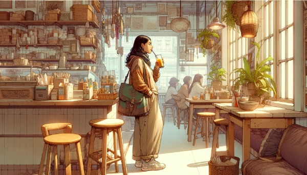 『カフェにて』