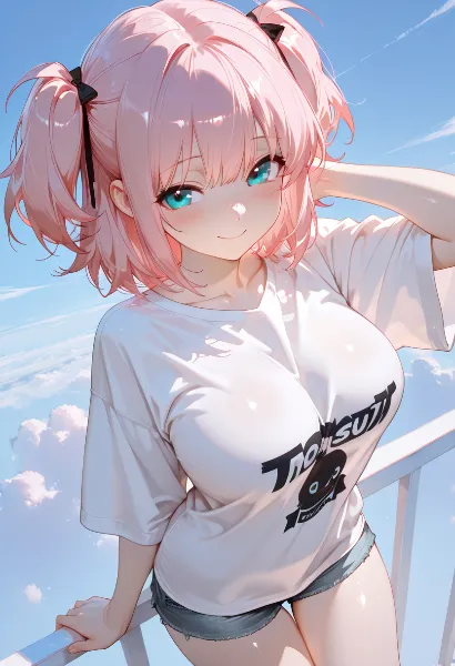 ピンクの風に吹かれて、屋上の秘密