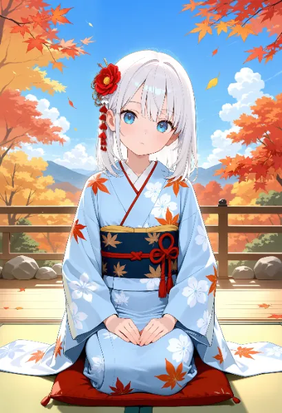 うちの子と着物（きものの日（11月15日 記念日））