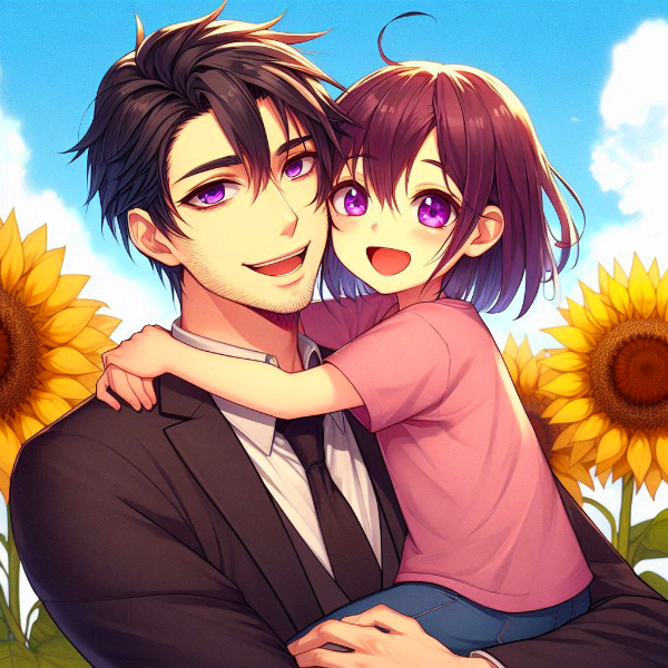 パパと娘と、ひまわり畑＊その1(11枚)