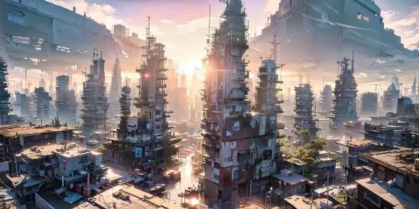 荒廃した未来都市