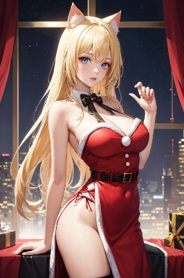 クリスマスねこ