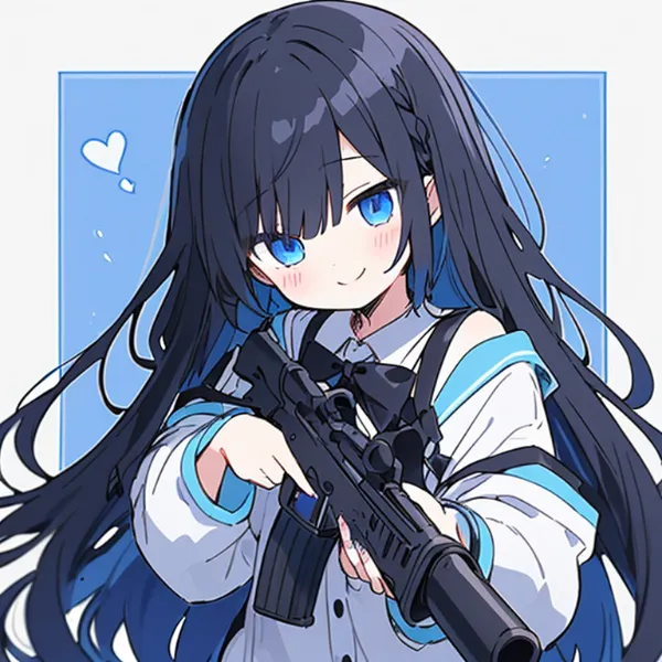 銃を持つ女の子🩵🔫