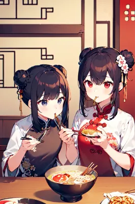 双子のランチ
