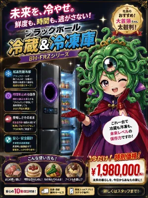 未来を冷やせ！ブラックホール冷蔵＆冷凍庫