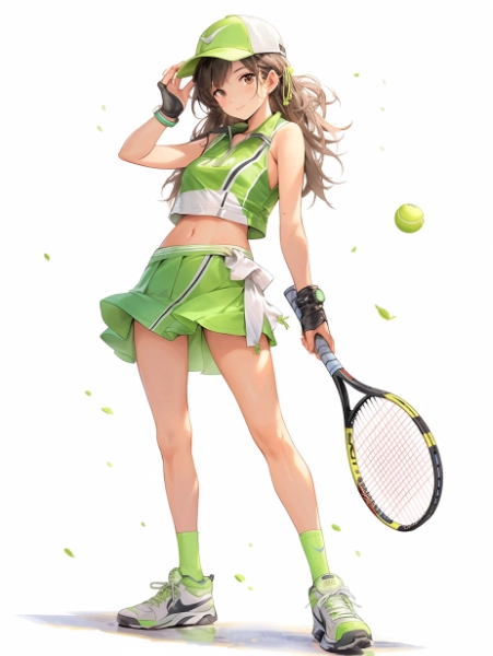 No.451 コートのテニスガール2