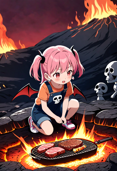 BBQ with Lilith in volcano