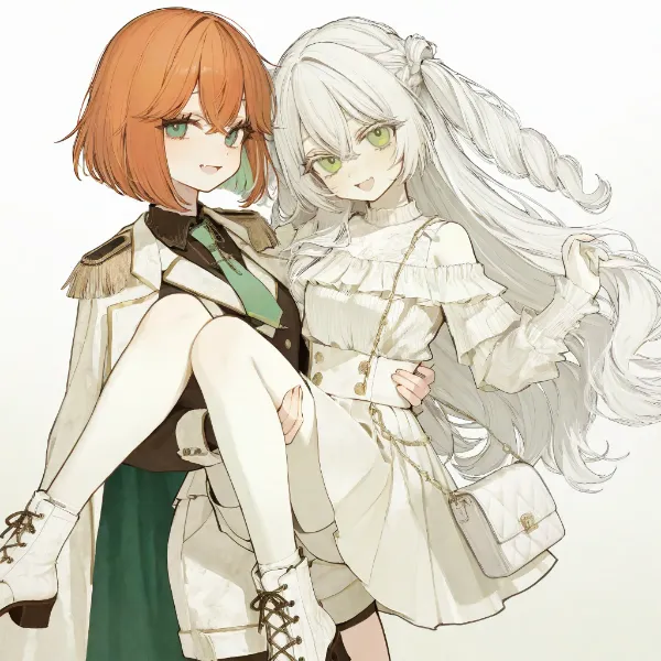 2girl,princess carry