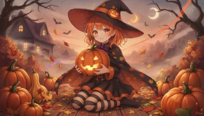かぼちゃの光と小さな魔女の約束