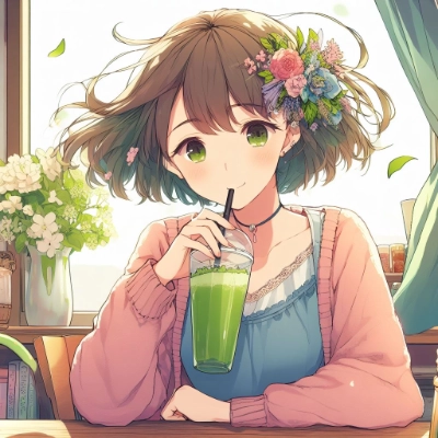 青汁を飲む