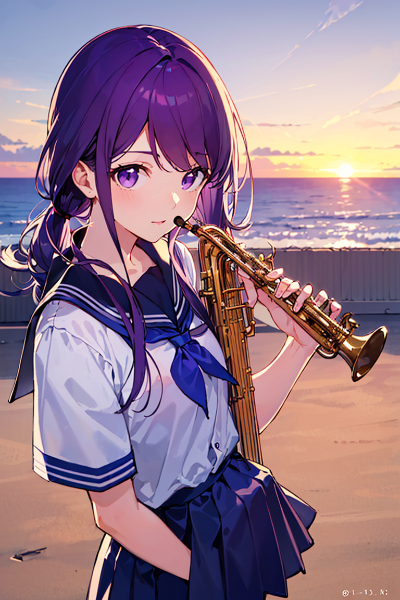 サックス女の子