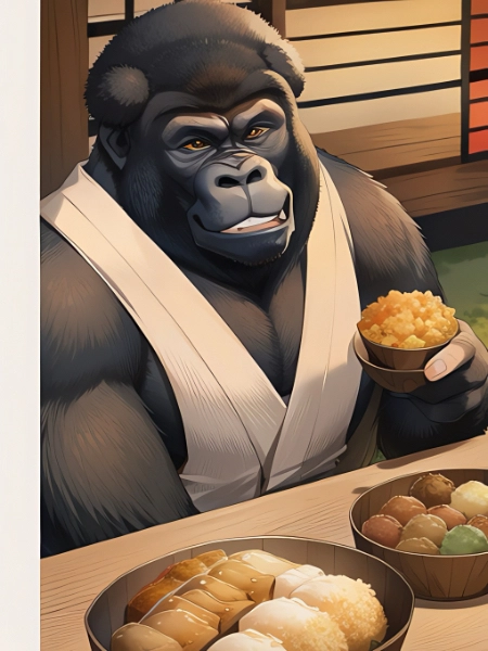 お供の猿…サル？！