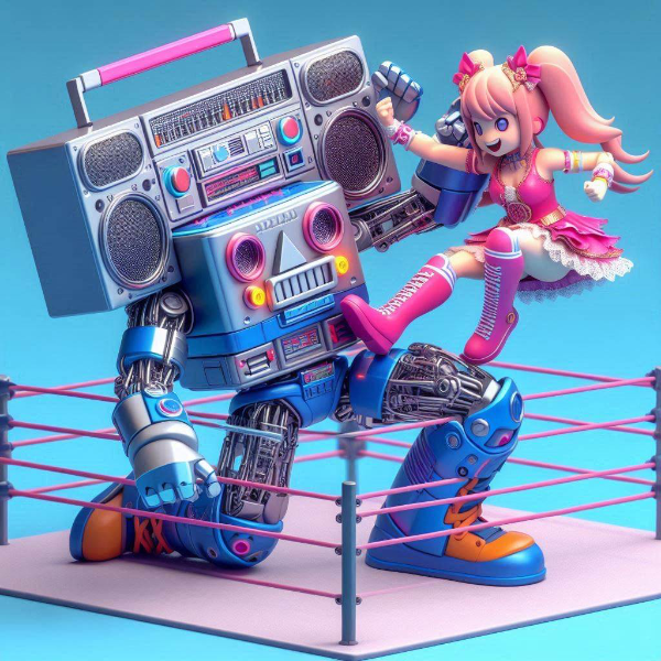 ミスターラジカセvsツーサイドアップガール