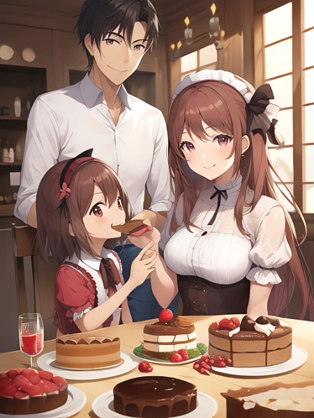 パパとママとちょこけーき！