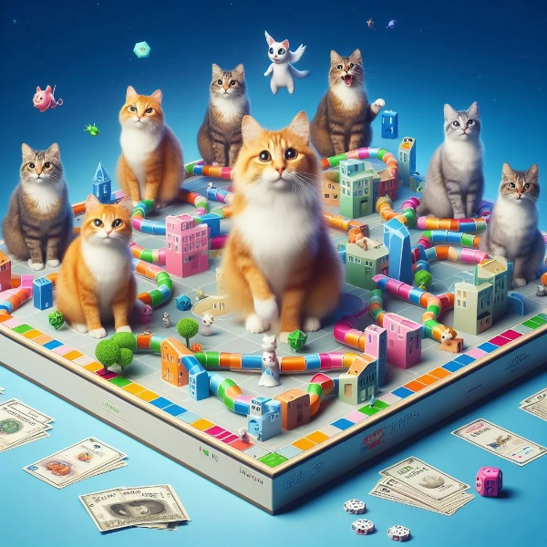 人生を投げたくなるゲームをする猫達